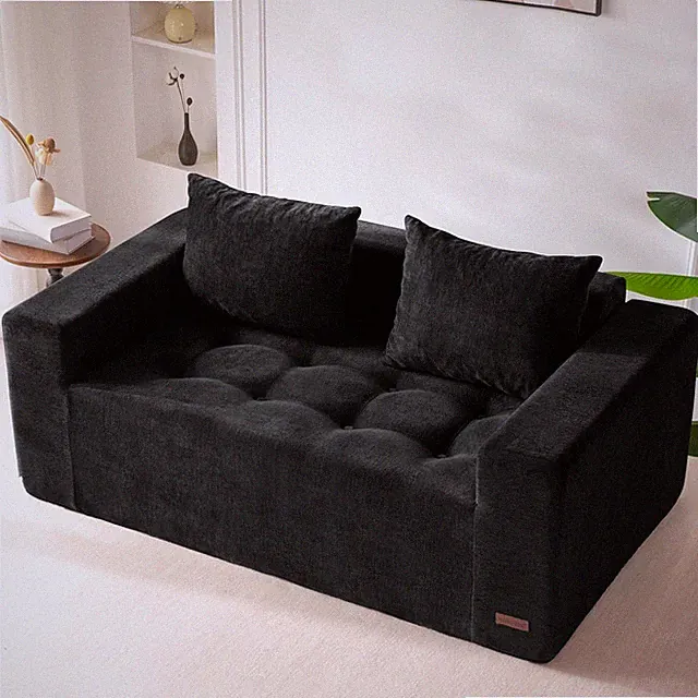 Modular Sofa Couch, 61" Loveseat Boneless Cloud Couch with Deep Seat, Chenille U