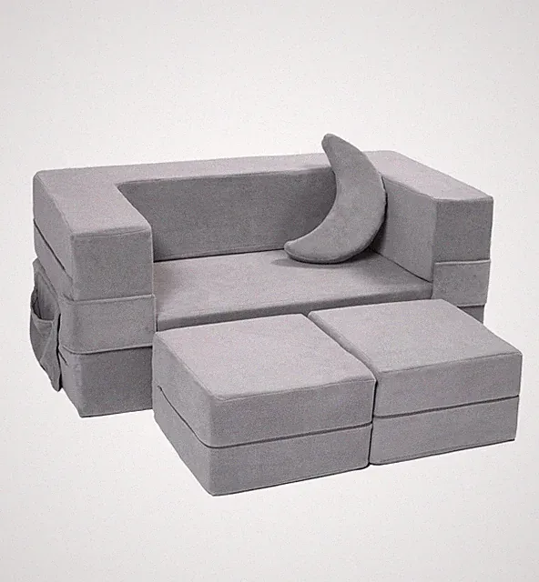 Modular Sofa,Couch Foam Armchair for , Children Convertible Plush Sofa Play S...