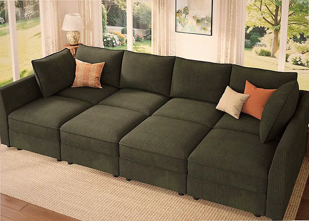 Modular Sofa Sectional Sleeper Couch with Storage Seat Reversible Sectional Slee