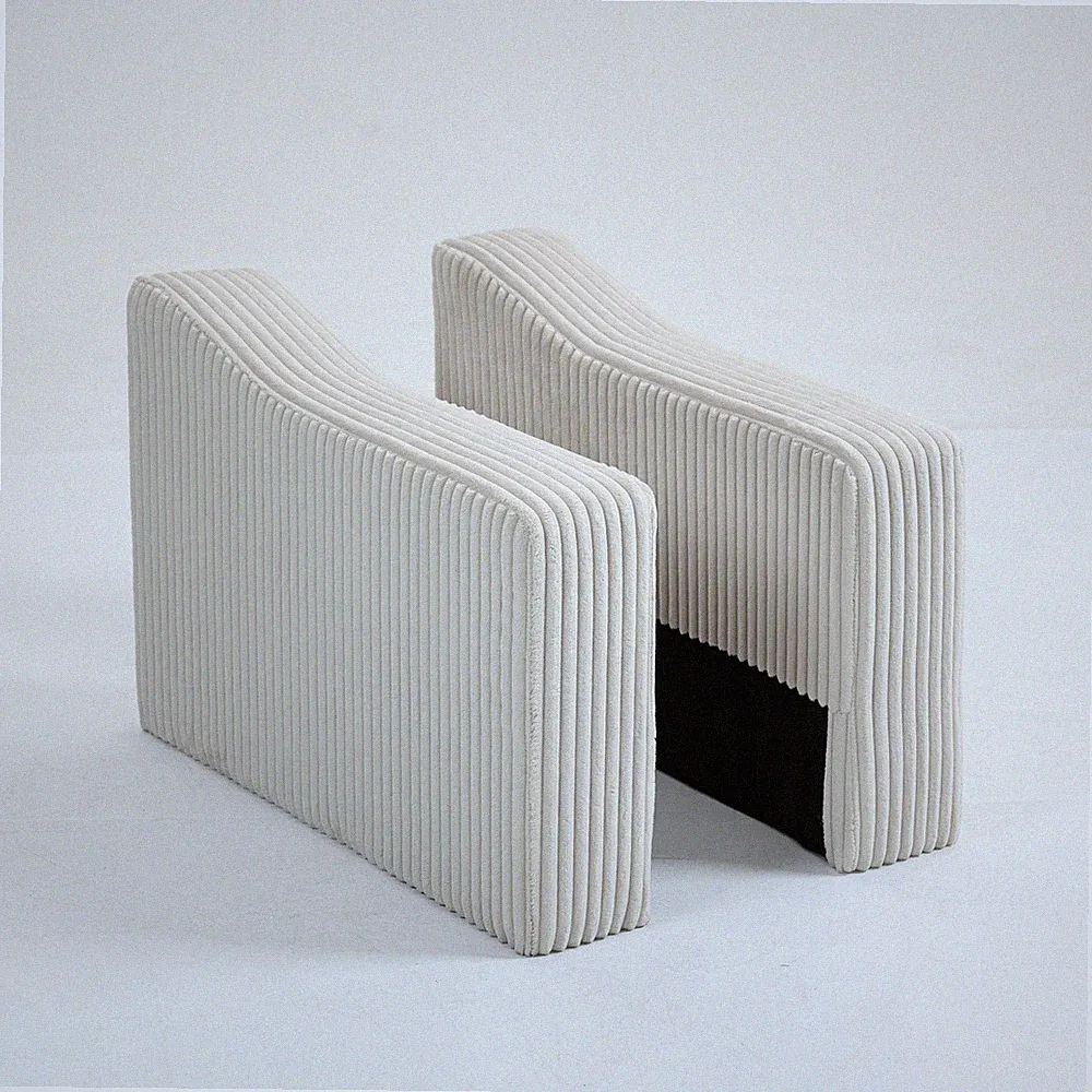 Modular Sofa Single Armrest Backrest Module Sectional Couch Beige