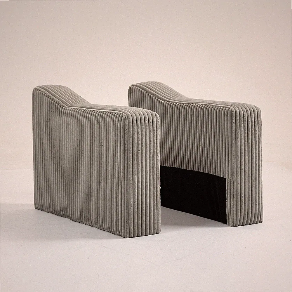 Modular Sofa Single Armrest Backrest Module Sectional Couch, Gray