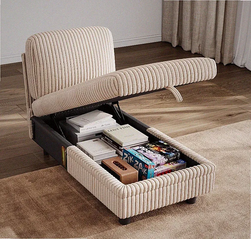 Module for Sectional Sleeper Sofa Couch Plush Corduroy Customizable Sleeper Sofa
