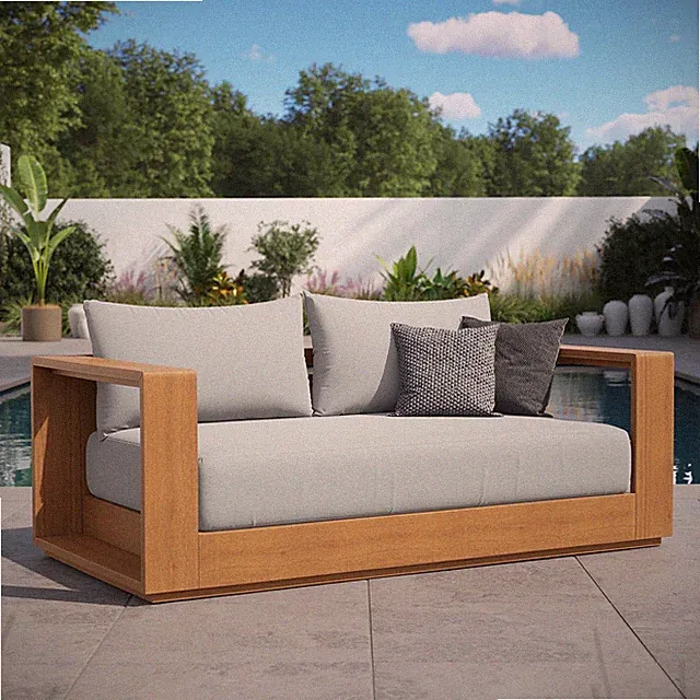 Modway Acacia Wood Acacia Wood Loveseat
