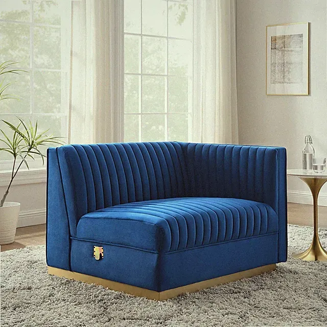 Modway Channel Tufted Performance Velvet Modular Sectional Sofa Right-Arm Chair