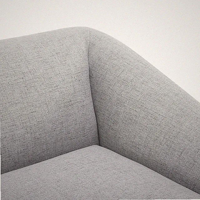 Modway Comprise Fabric Right Arm Sectional Sofa Chair in Light Gray