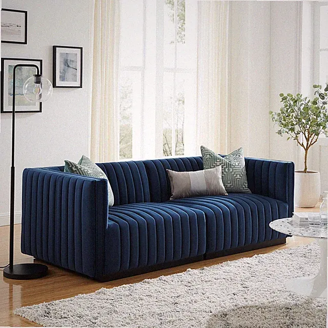 Modway Conjure Channel Tufted Performance Velvet Loveseat in [COLOR