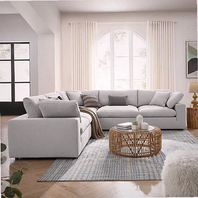 Modway Down Filled Overstuffed 5 Piece 5-Piece Sectional Sofa