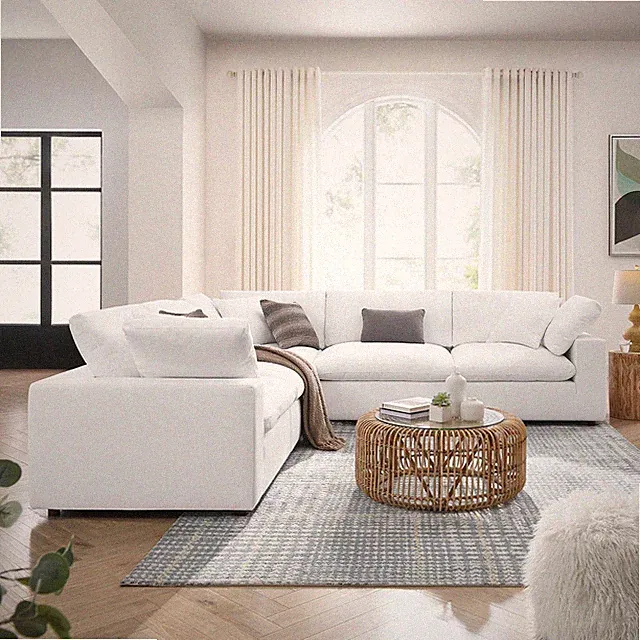 Modway Down Filled Overstuffed 5 Piece 5-Piece Sectional Sofa