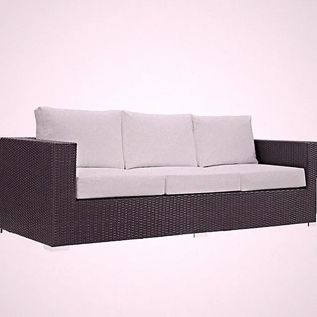 Modway Furniture Convene Outdoor Patio Sofa, Espresso White - EEI-1844-EXP-WHI