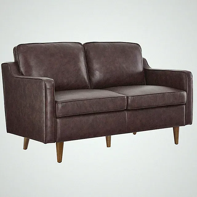 Modway Furniture Impart Genuine Leather Loveseat, Brown - EEI-5554-BRN