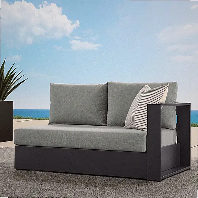 Modway Powder-Coated Aluminum Modular Right-Facing Loveseat