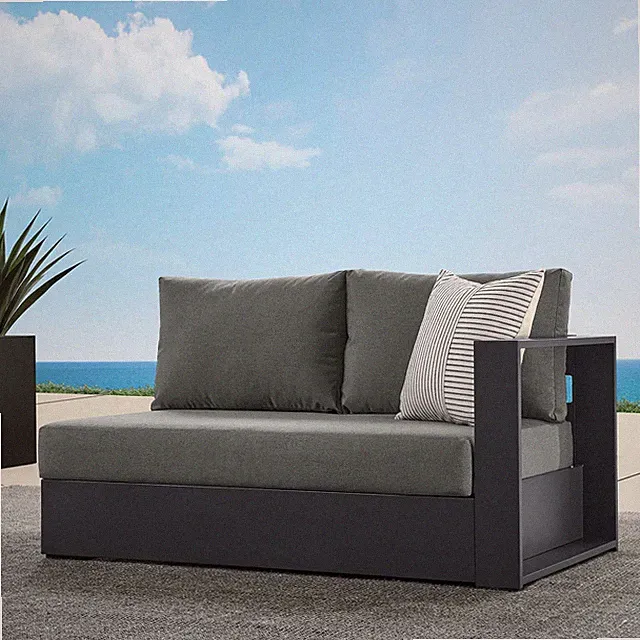 Modway Powder-Coated Aluminum Modular Right-Facing Loveseat
