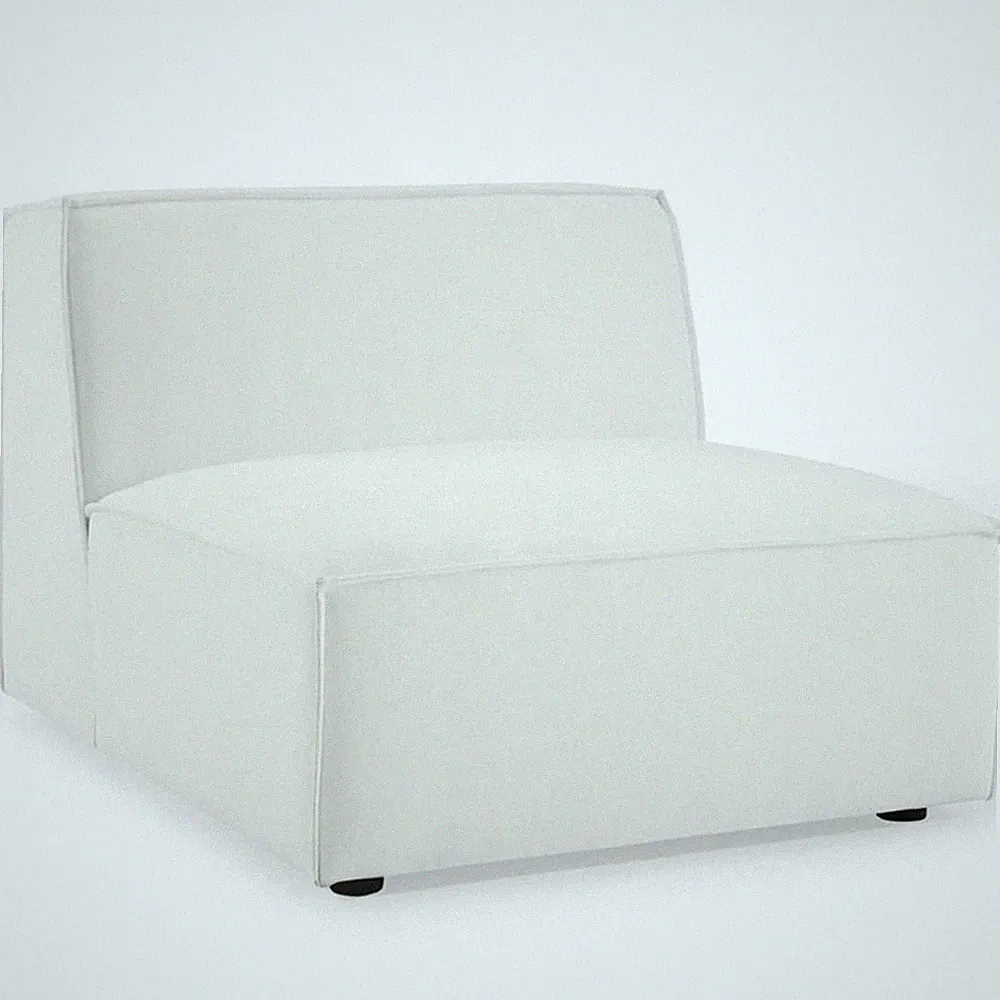 Modway Restore Polyester Fabric Sectional Sofa Armless Chair in White