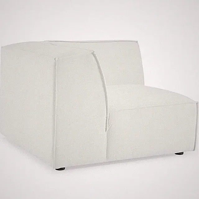 Modway Restore Polyester Fabric Sectional Sofa Corner Chair in White