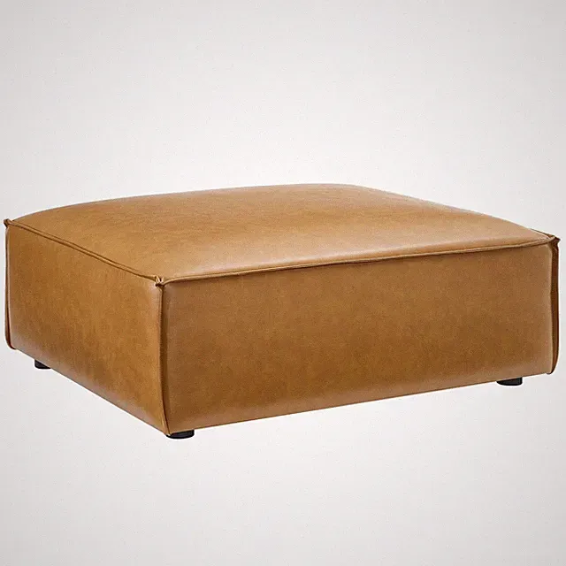 Modway Restore Vegan Leather Sectional Sofa Ottoman in Tan