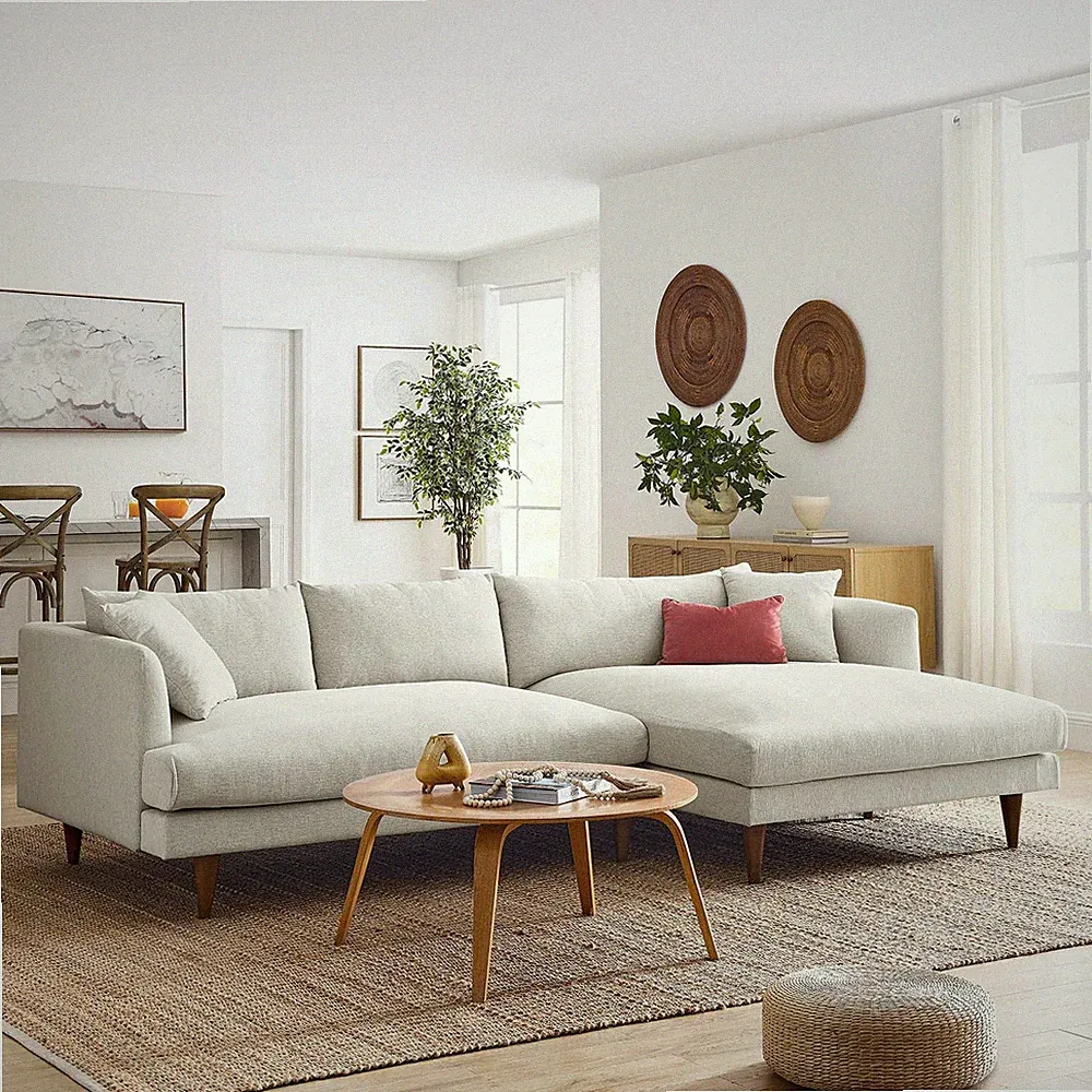 Modway Right-Facing Down Filled Overstuffed Sectional Sofa