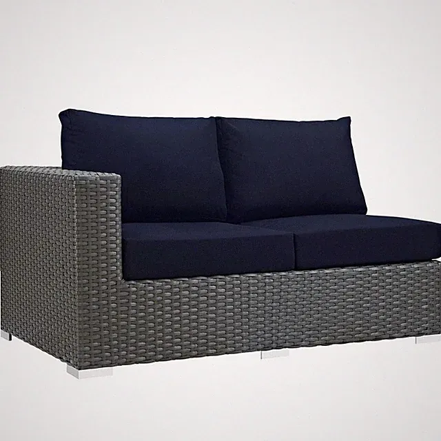 Modway Sojourn Outdoor Sunbrella Left Arm Loveseat, Navy - EEI-1858-CHC-NAV