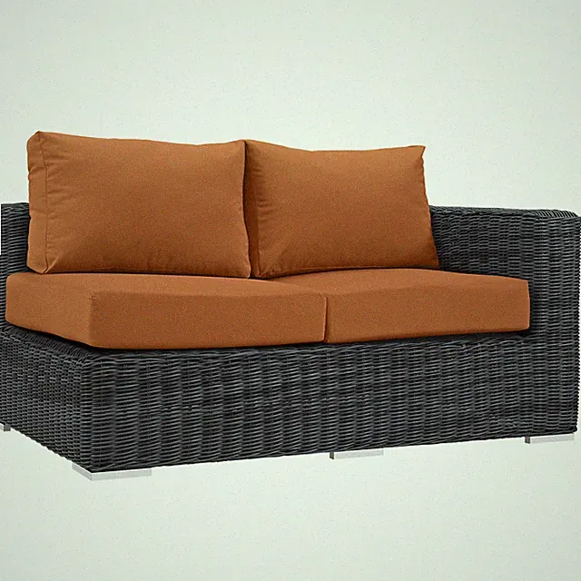 Modway Summon Outdoor Patio Sunbrella® Right Arm Loveseat in Canvas Tuscan