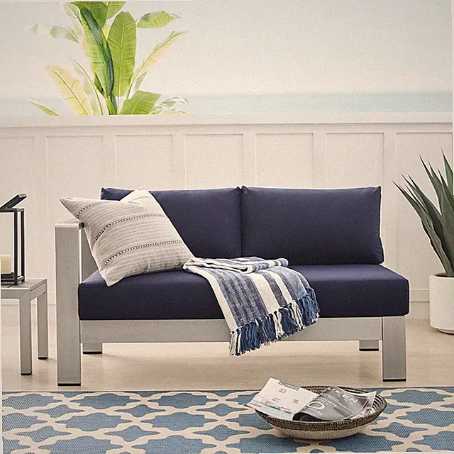 Modway Sunbrella® Fabric Aluminum Left-Arm Loveseat