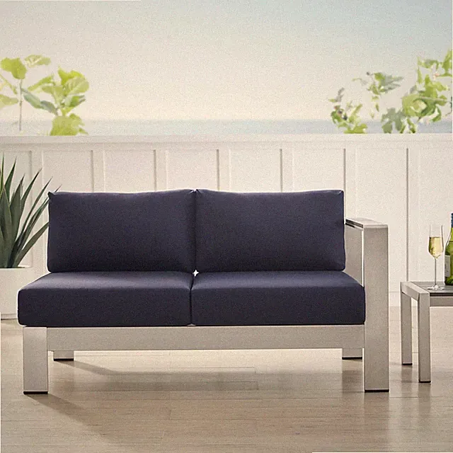 Modway Sunbrella® Fabric Aluminum Right-Arm Loveseat