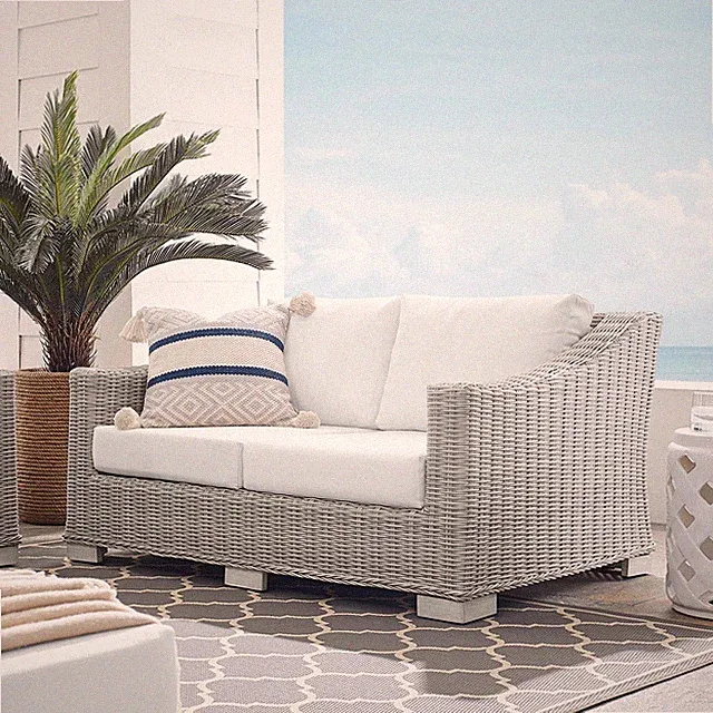 Modway Sunbrella® Wicker Rattan Loveseat