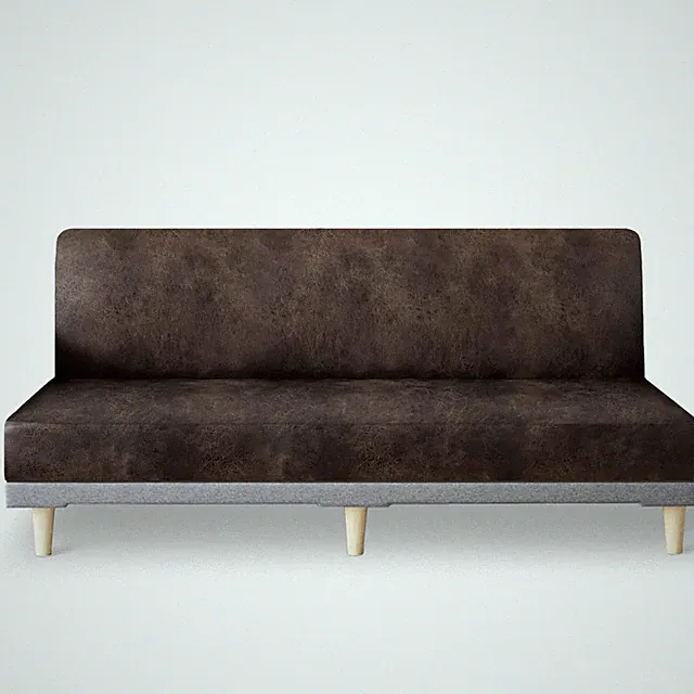 molasofa Leather Like Stretch Futon Slipcover Armless Futon Bed Sofa Cover Fu...