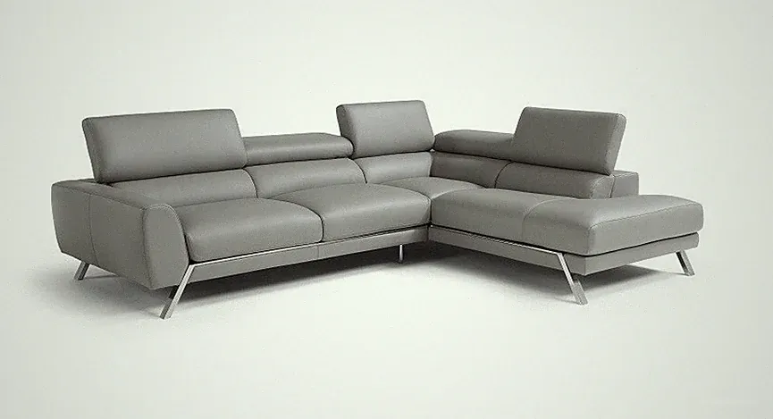 Mood Premium Leather Right Hand Facing Sectional
