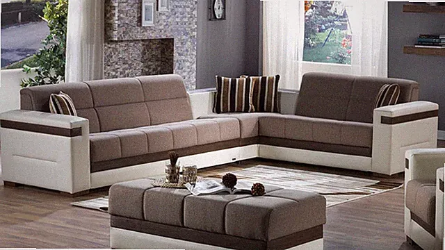 Moon Platin Mustard Sectional Sofa