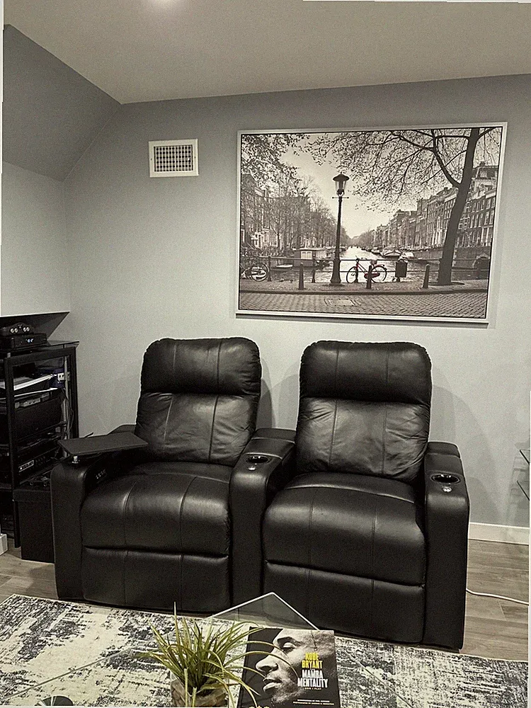 Movie Theater Marquee 3-pc & 2-pc Leather Power Reclining Sectional Sofas