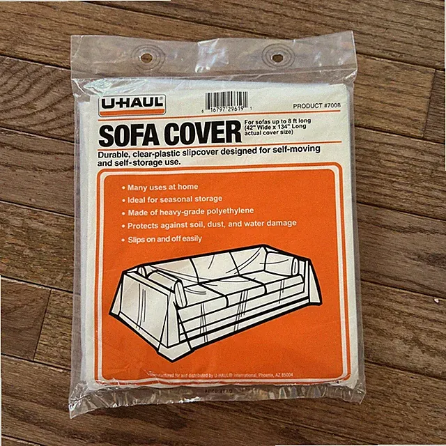 Moving & Storage Sofa Cover (Fits Sofas up to 8' Long) - Water Resistant Plas...
