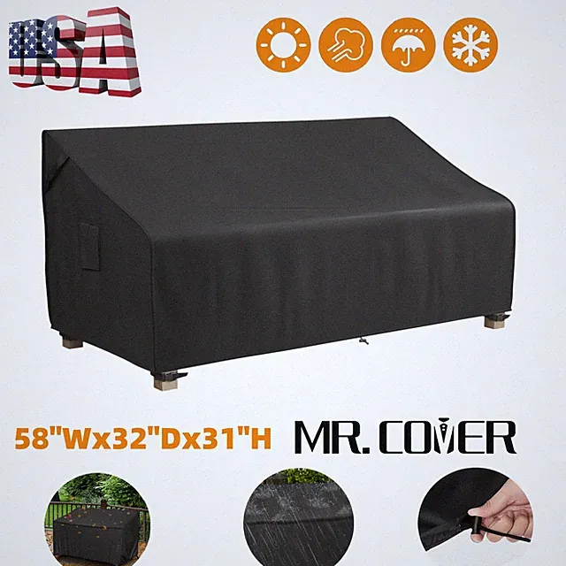 MR.COVER Loveseat Cover Waterproof Patio Sofa 2 Seater Heavy Duty Outdoor 400D