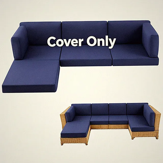 MuaMelop 9-Piece Patio Cushion Covers – Replacement Slipcovers for 4-Seat Out...