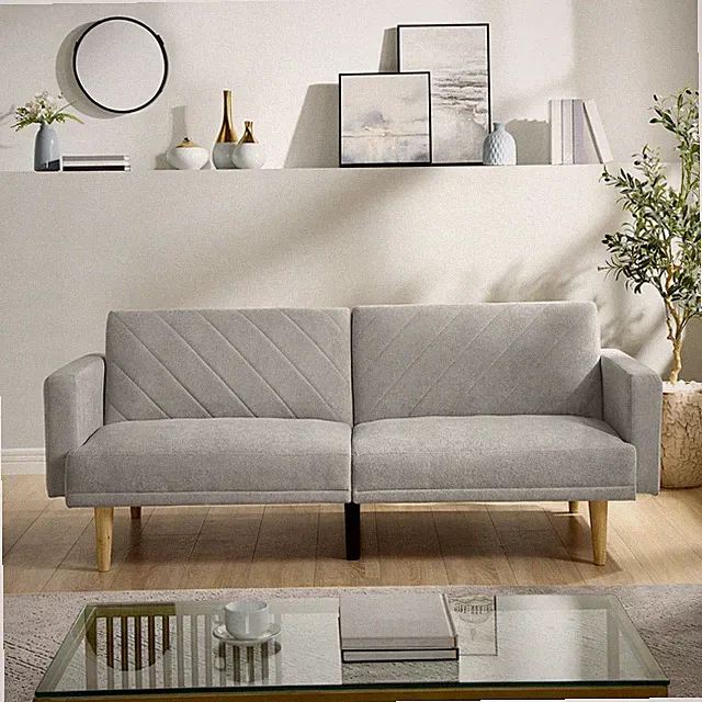 Multi-Functional Futon Sofa Single Bed Sleeper Convertible Couch Foldable Modern