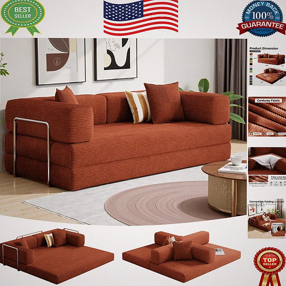 Multi-Functional Modern 79-Inch Sofa Bed with Convenient Storage & Easy Care