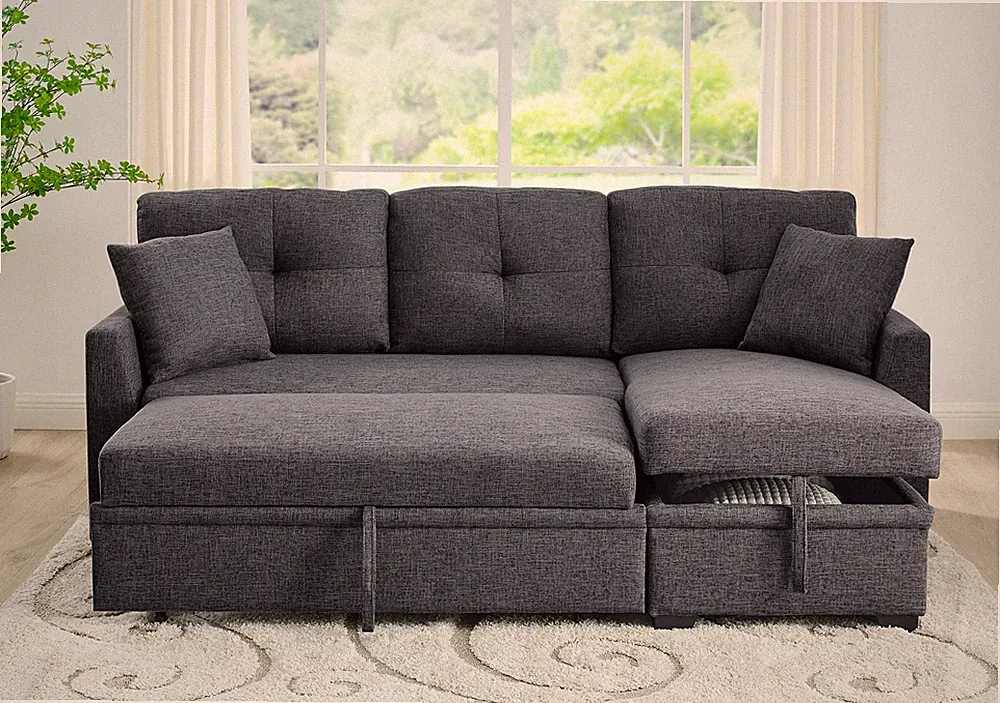 Multi - Functional Sectional Sofa Ensemble Featuring a Removable Cup Holder Tr