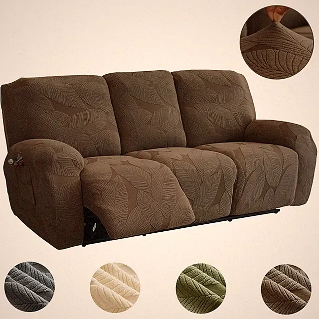 Multi-Piece Recliner Sofa Cover High Stretch Couch Slipcover Set for 1 2 3Seater
