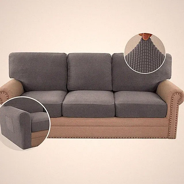 Multi-Piece Stretch Sofa Covers Custom Fit Anti-Slip Washable Protective Cover