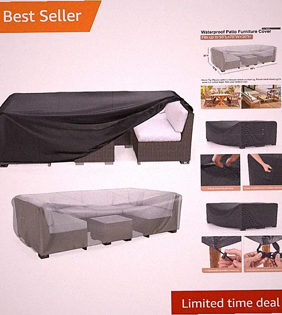 Multi-Purpose Heavy-Duty Patio Furniture Set Cover with Air Vent Design - Black