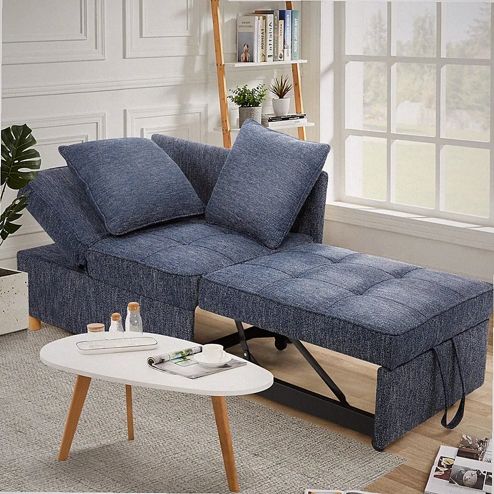 Multifunction 4-in-1 Sofa w/Adjustable Backrest Folding Ottoman Sofa Bed Chair