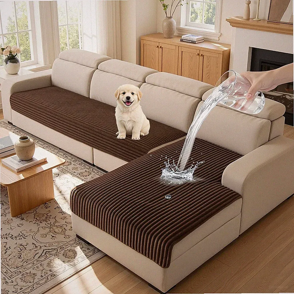 MYSKY HOME Couch Covers for Sectional Sofa, L Shaped Couch Cover, 100% Waterproo