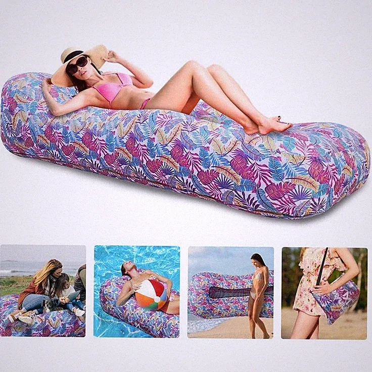 Myuilor Lounger Chair Air Sofa Couch Inflatable Hammock Ergonomic Beach Bed