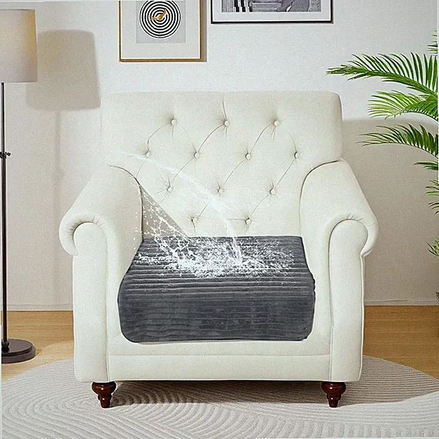 NAISI Couch Covers for Dogs Waterproof Flannel Striped Sofa Cover Pet Friendly W