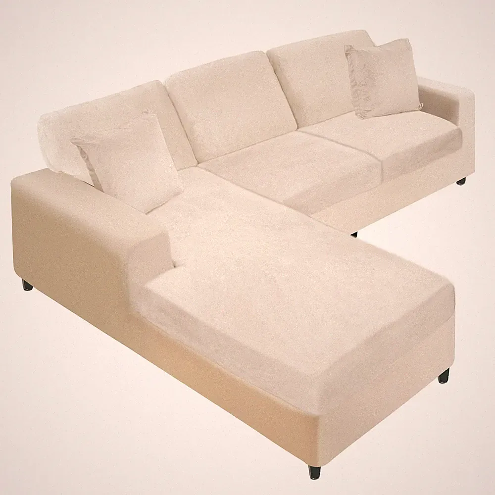 NAISI Sectional Couch Covers 6 Pieces Velvet Couch Cushion Covers L Shape Sof...