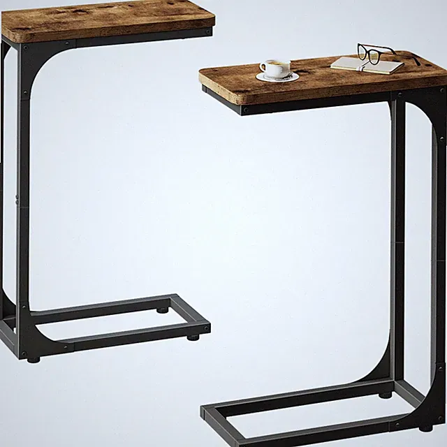 Narrow C Shaped Side Table Set of 2 Living Room Sets Slim Couch Tray Tables S...