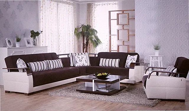 Natural Colins Brown Sectional Sofa