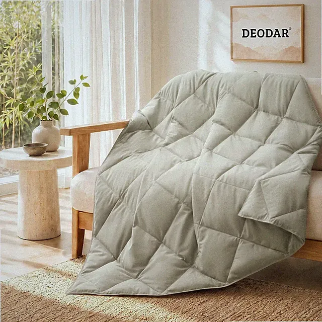 Natural Goose down Throw Blanket for Couch,Bed Comforter,Sofa Blanket Throw,Out
