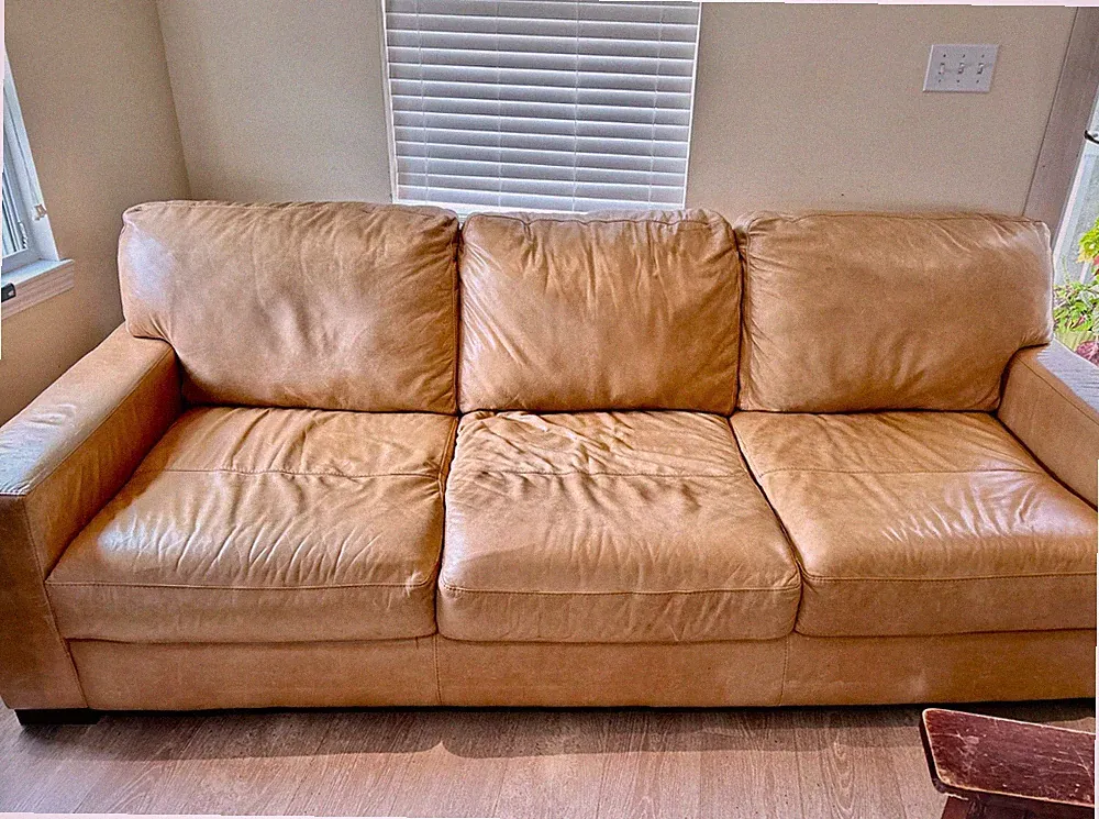Natuzzi Italian leather sofa, used