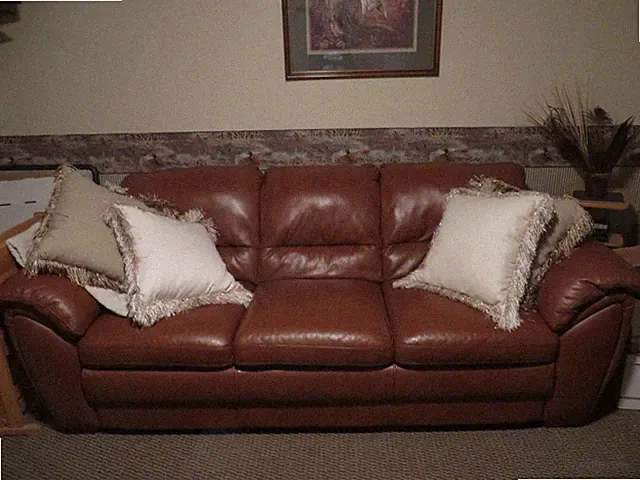 NATUZZI PREMIUM LEATHER SOFA 96" ~exc cond~