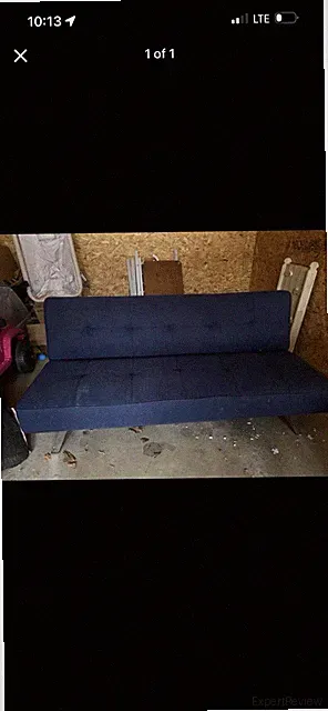 Navy Blue Futon Couch