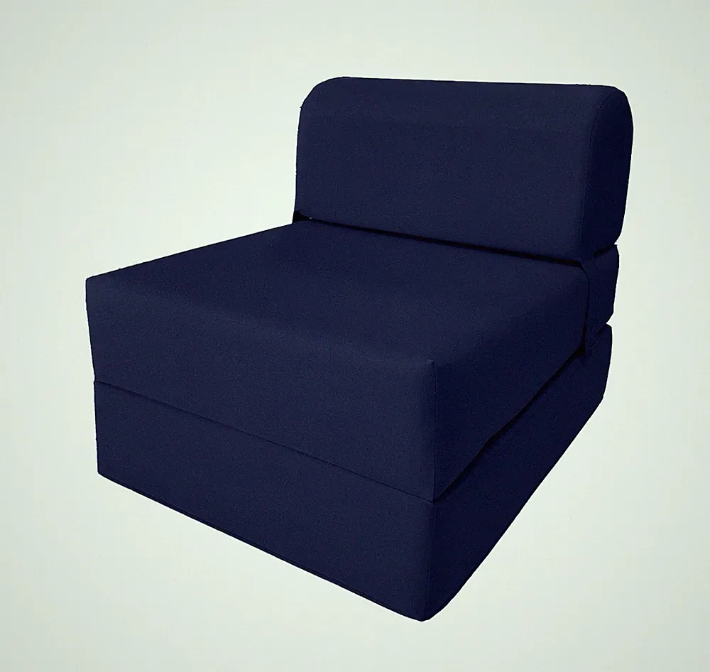 Navy Sleeper Chair Folding Foam Beds, Portable Sleepover Sofa Bed 6 x24x 70